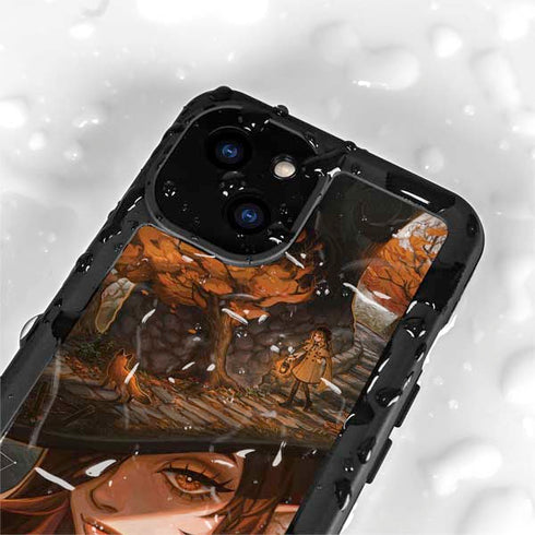Halloween Pumpkin Witch with Fox by Ivy Dolamore iPhone 15 Waterproof Case